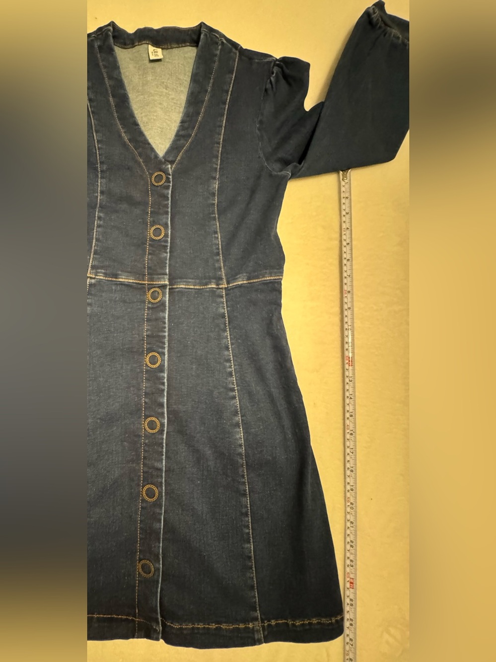 NEW Liu Jo Milano Short Denim Dress Dark Wash 3/4 Sleeves Size US 4 - Picture 11 of 12